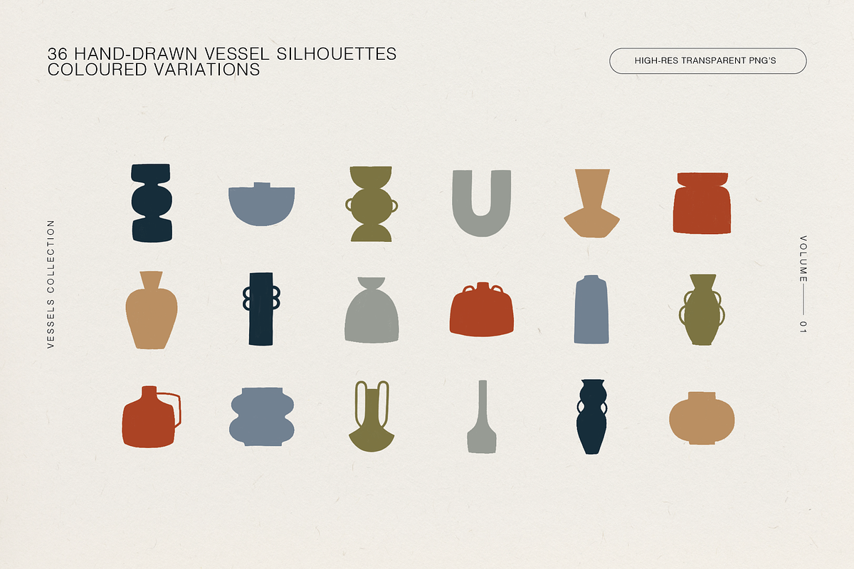 Ceramic Vessel & Vase Silhouettes, an Object Illustration by Wide Eyes (Photo 4 of 13)