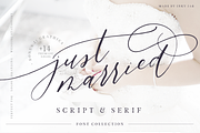 Just Married - Font Collection, a Script Font by Inky Jar Design Studio (Thumbnail 1 of 12)