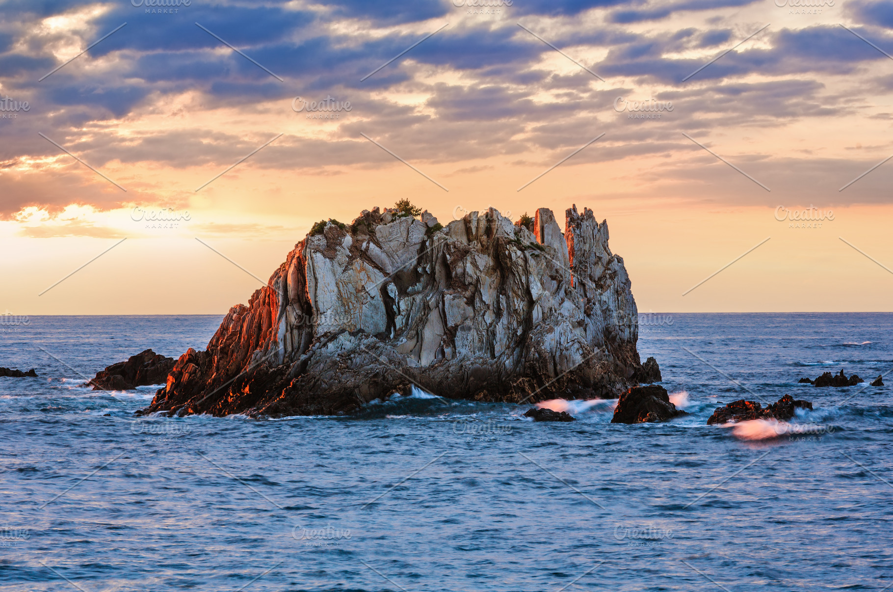 Gueirua beach at evening. Asturias, Spain., a Nature Photo by YuriyB