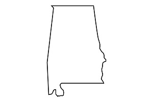 Alabama map, an Illustration by Mark1987