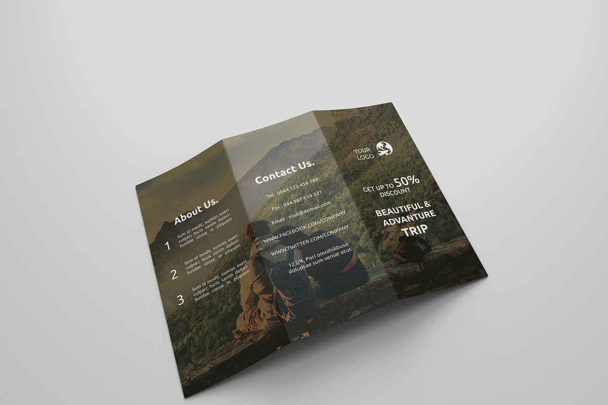 Travel Tri-fold Brochures, a Brochure Template by UNIK Agency (Photo 11 of 13)
