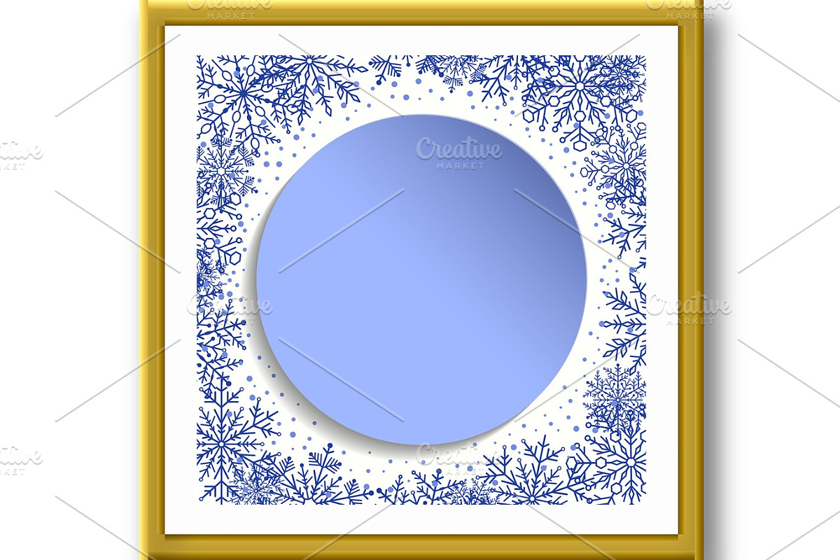 Winter Vector Round Pattern With, a Decorative Illustration by FineArtStudio (Photo 2 of 3)