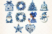 Chinoiserie Christmas Clipart, an Illustration by Libby Wishes (Thumbnail 3 of 7)