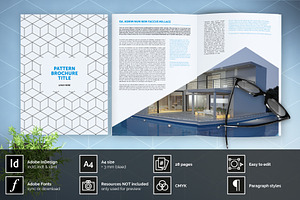 Brochure With Geometric Pattern