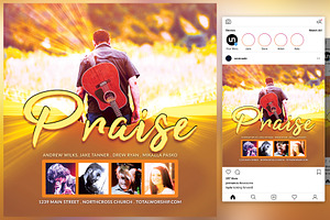 Praise Worship Church Event Flyer