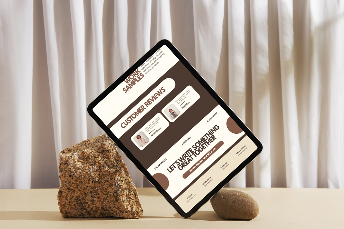 Portfolio Canva Website Template, a Landing Page Template by Anna Design Studio (Photo 2 of 8)