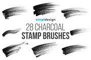 28 Charcoal Photoshop Brushes, a Brush Add-On by SimplDesign (Thumbnail 1 of 3)