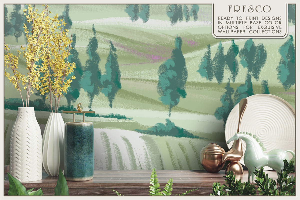 Fresco collectionDreamy Plains, a Wallpaper Graphic by Natalia0307 (Photo 12 of 12)
