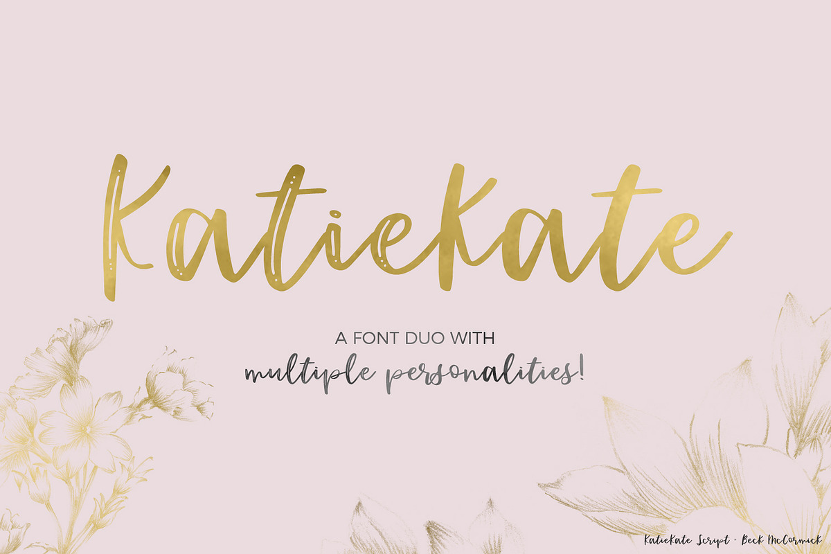 KatieKate Script, a Script Font by Beck McCormick (Photo 1 of 6)