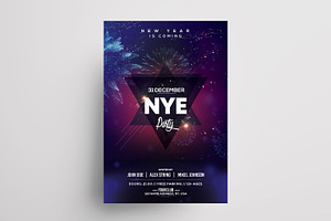 2025 New Year PSD Flyer Template