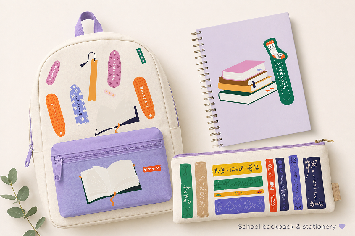 Books & Bookmarks, an Education Illustration by Anna Studio (Photo 3 of 11)