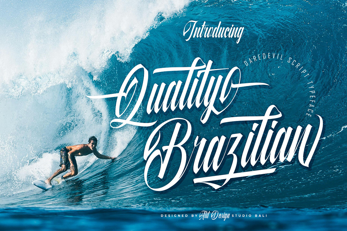 Quality Brazilian Font, a Script Font by alit design (Photo 1 of 20)