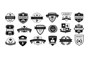 Education badge. Monochrome labels, an Illustration by winwin.art
