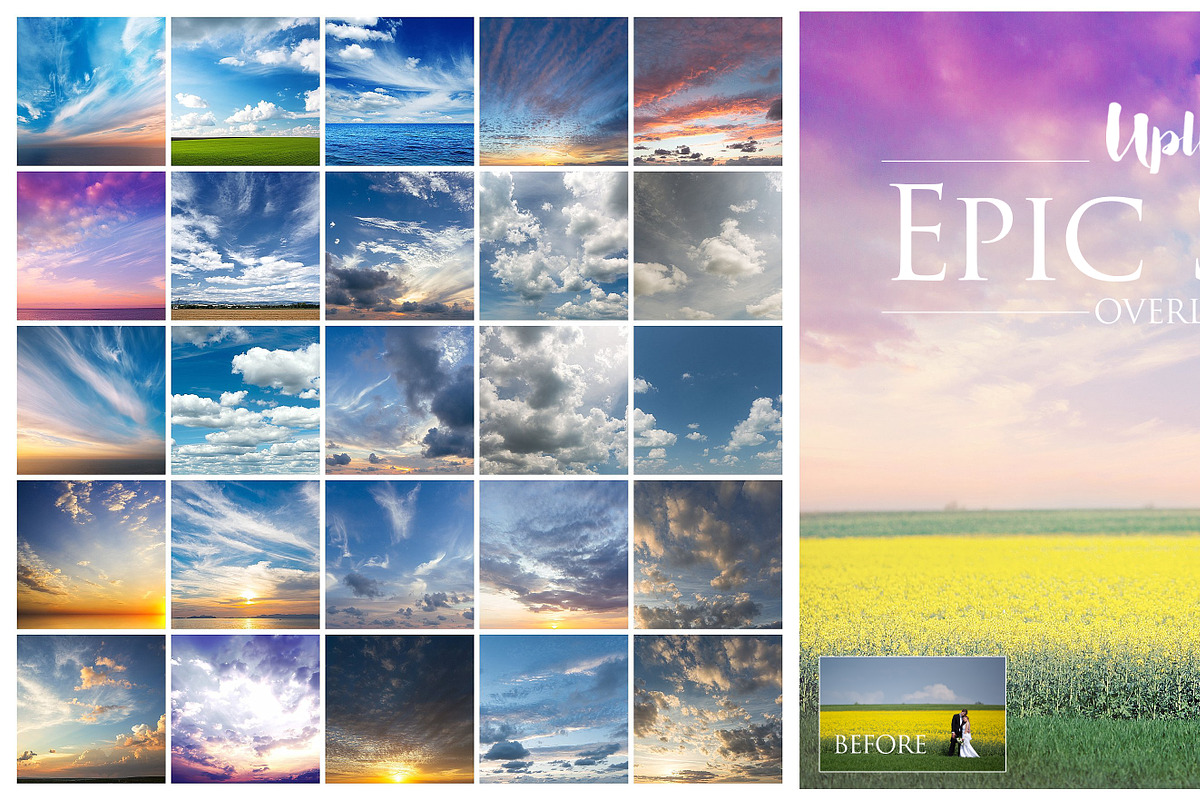 SALE! EPIC Skies Cloud Overlays, an Action Add-On by Uplift Actions (Photo 9 of 10)