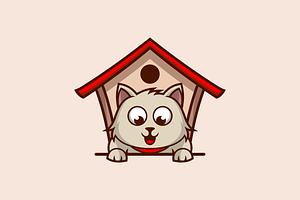 Cat House Logo Template