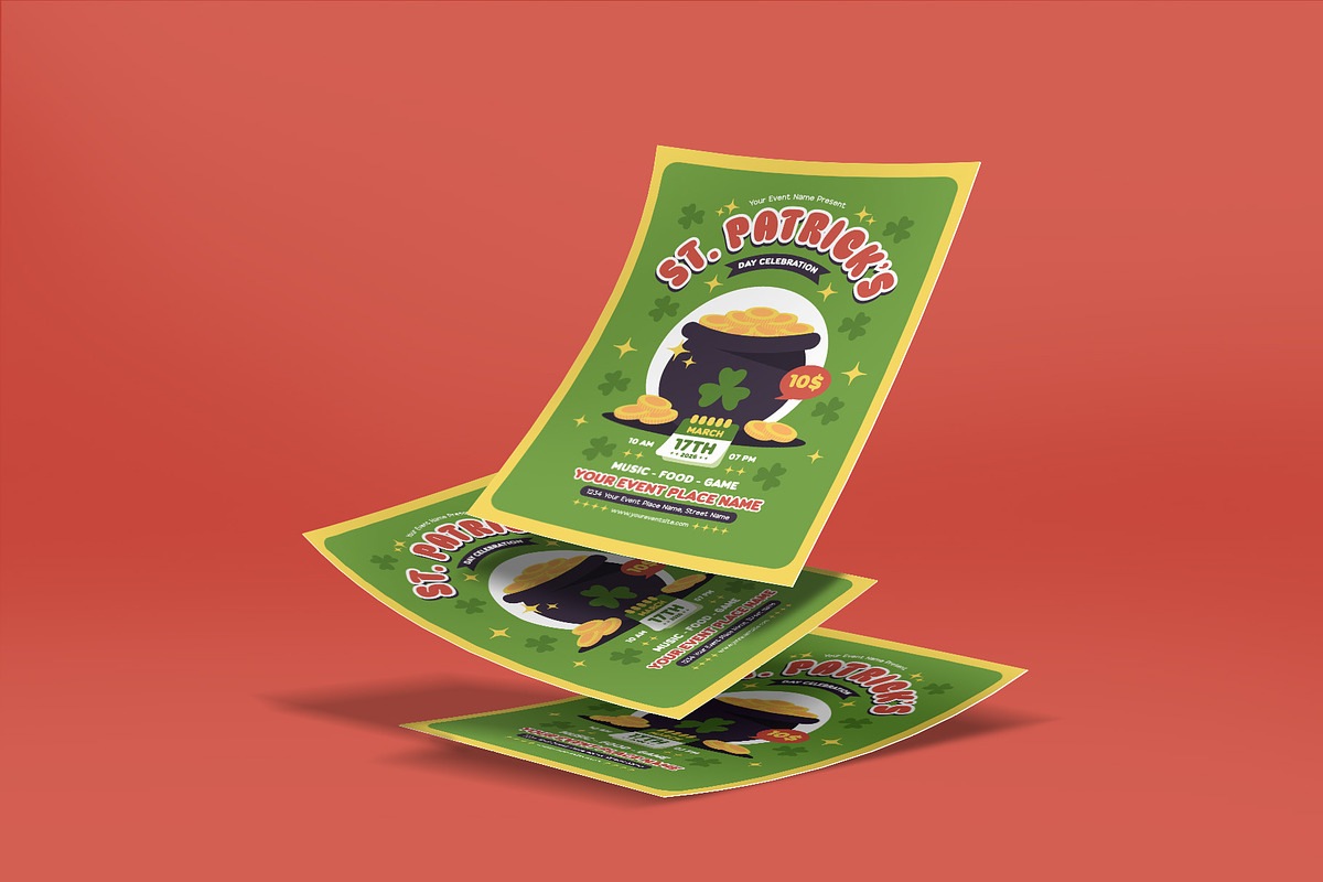 Playful St. Patrick's Day Flyer, a Flyer Template by Huge Dream Studio (Photo 3 of 5)