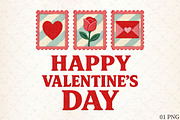 Faux Crochet Happy Valentine's Day, an Illustration by Libby Wishes (Thumbnail 1 of 6)