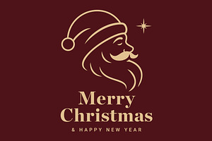 Merry Christmas Santa Greeting Card, an Illustration by PushLogo