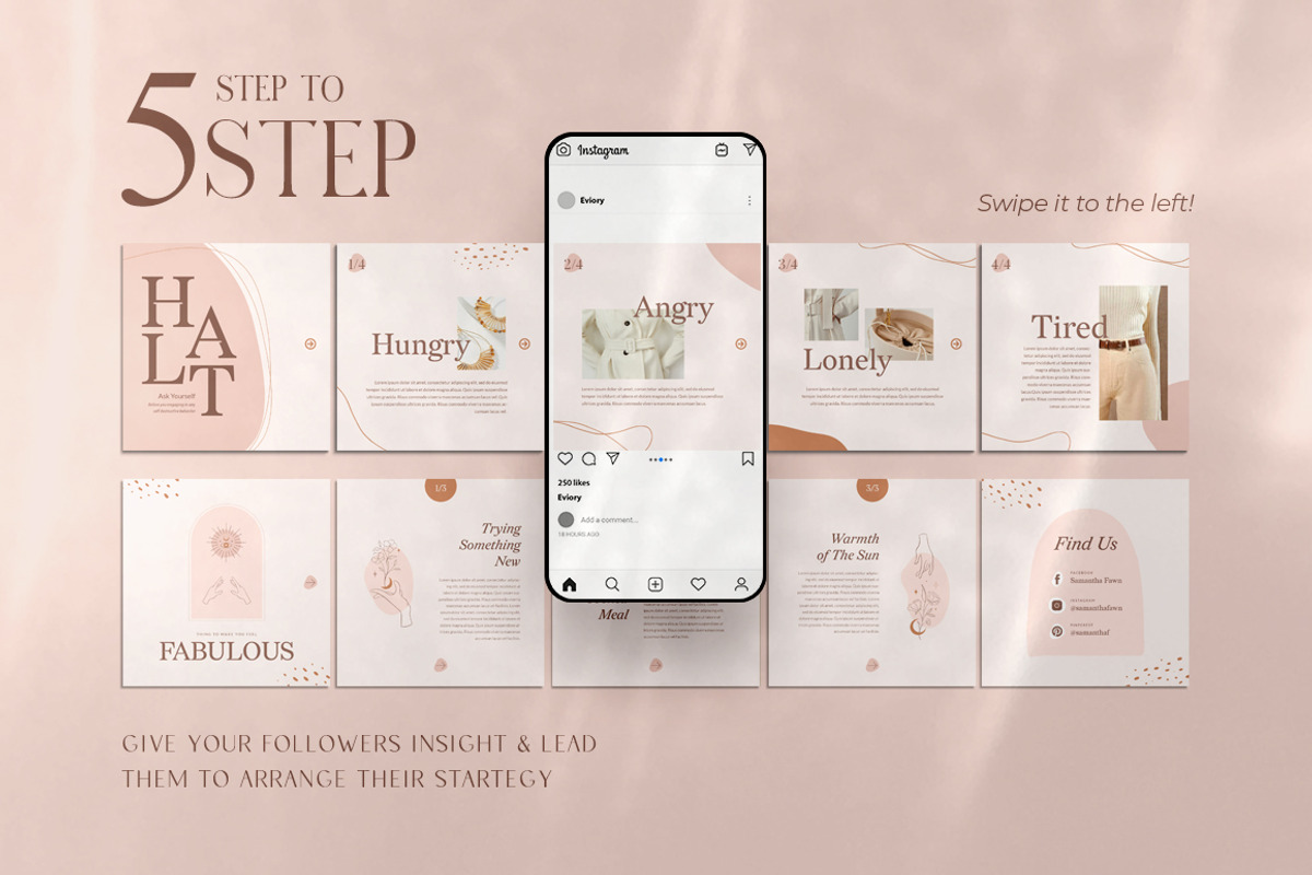 Wellness Instagram Creator CANVA PS, a Social Media Template by Eviory (Photo 16 of 48)