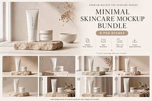 Minimal Skincare Packaging Mockups, a Packaging Mockup by Enysstrale