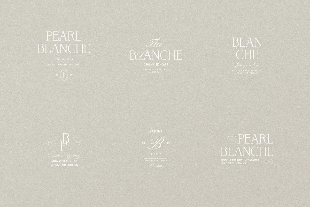 Blanche Logo Kit | Logos Ai Eps Psd, a Branding & Logo Template by Feel This (Photo 4 of 11)