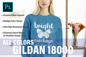 Gildan 18000 Sweatshirt mockup