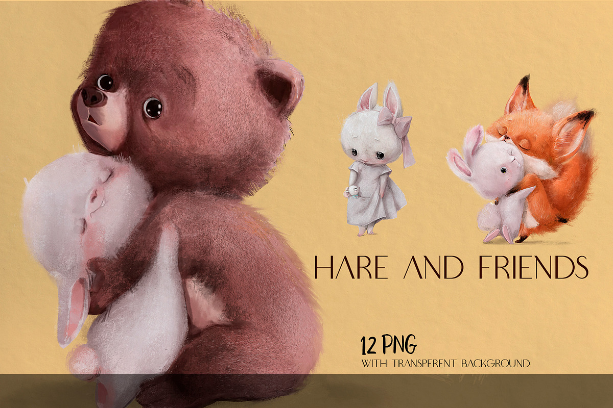 Hare and Friends, an Animal Illustration by Eve Farb (Photo 3 of 3)