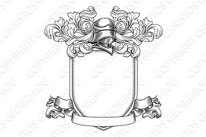 Coat of Arms Crest Knight Family, a Decorative Illustration by Christos Georghiou