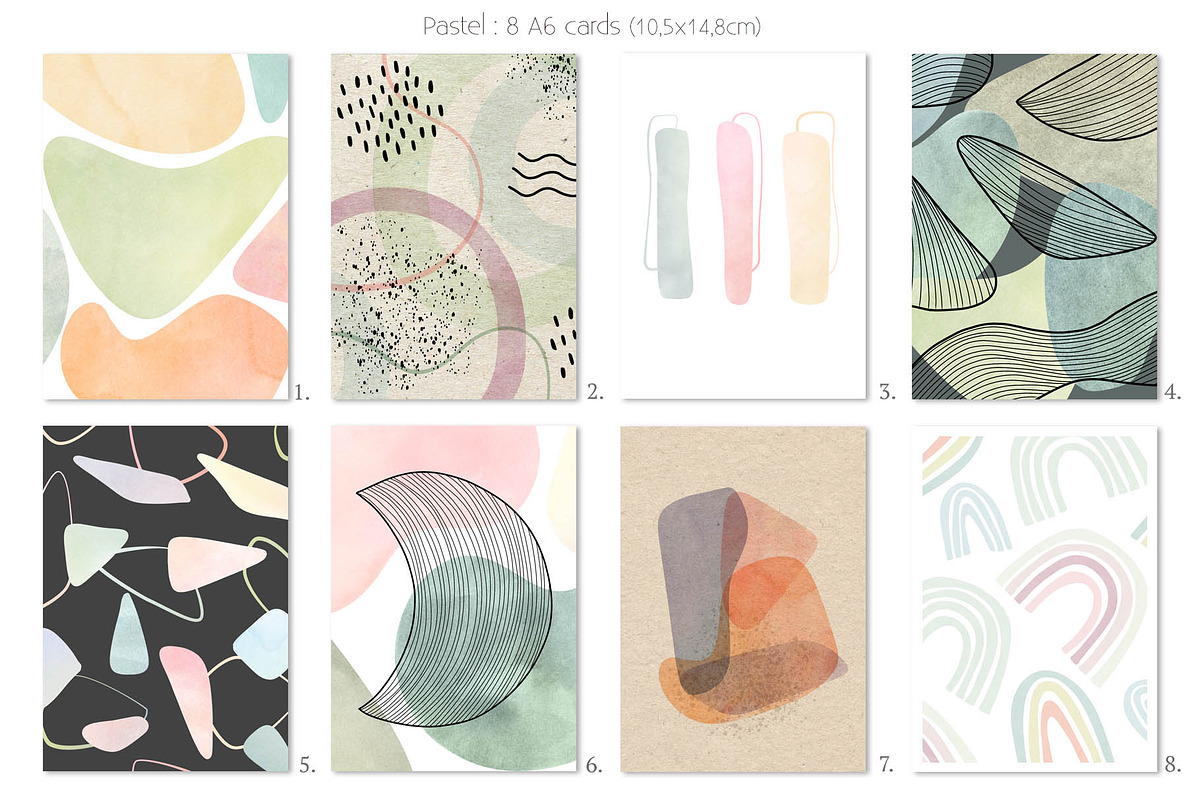 4 colors combinations of shapes, a Texture Illustration by marie dricot (Photo 11 of 14)