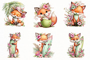 Whimsical Summer Fox Clipart, an Illustration by Designworld (Thumbnail 4 of 8)
