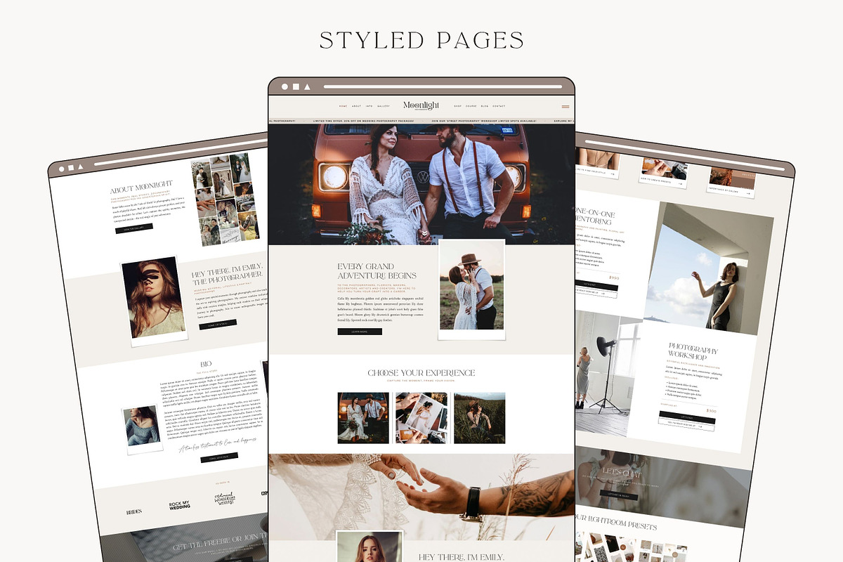 Wix Website Template - Photography, a Wix Template by Nes Design Co (Photo 8 of 19)
