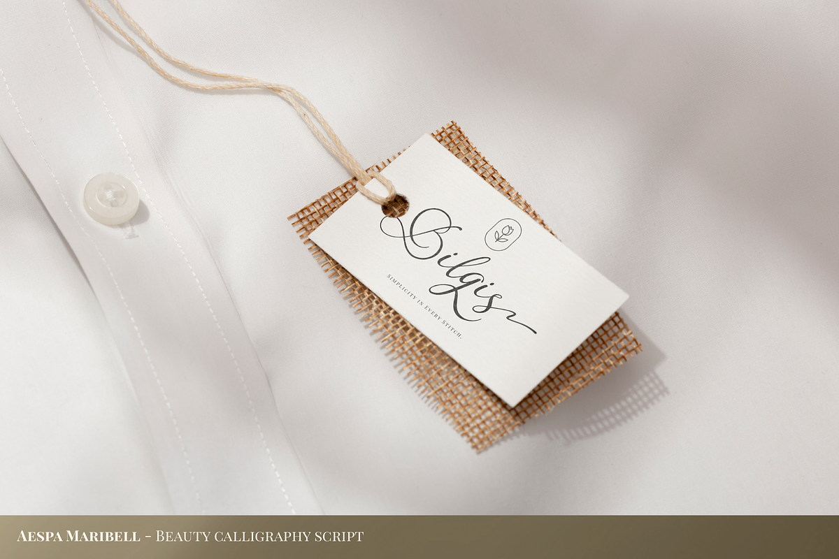 Aespa Maribell | Beauty Calligraphy, a Script Font by Denustudios (Photo 10 of 15)