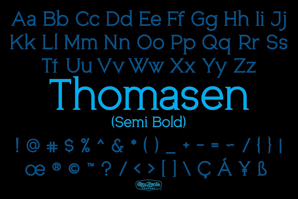 Thomasen Semi Bold, a Serif Font by CozyFonts Foundry