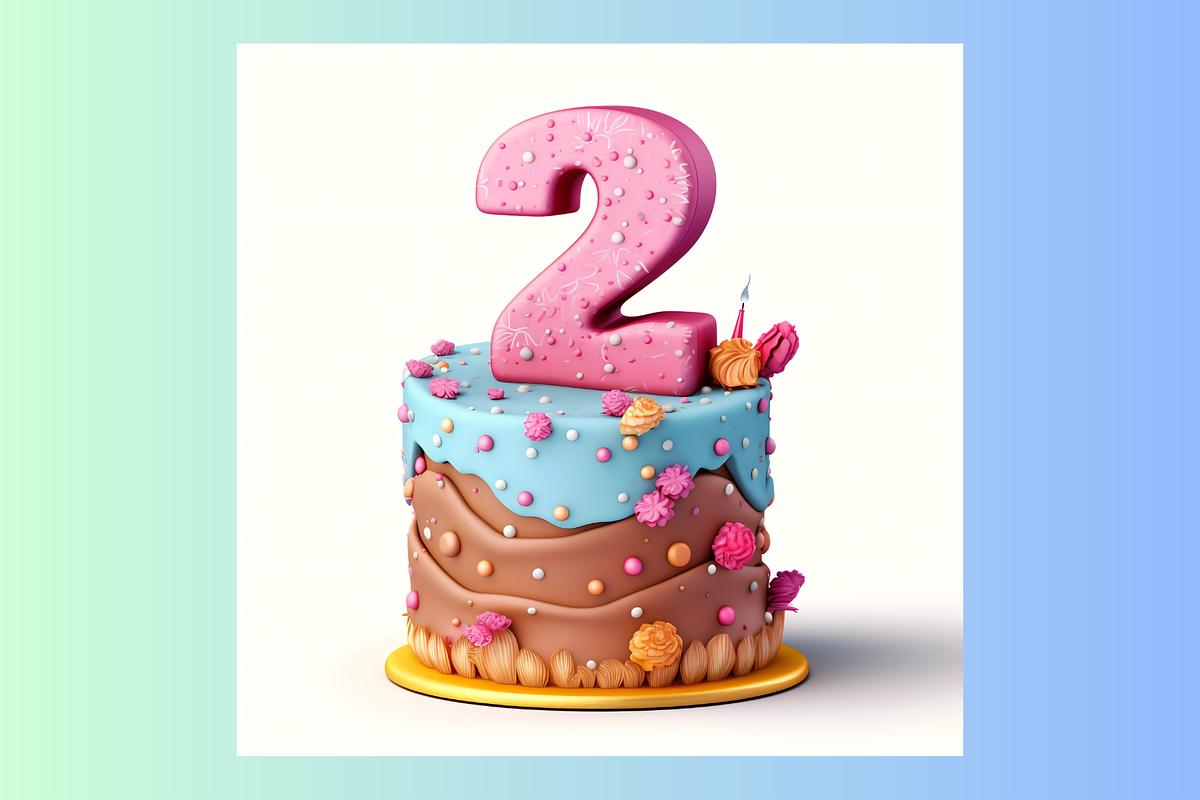 3D Birthday Cake Numbers Clip Art, a Food & Drink 3D Model by Whiskey Bee Boutique (Photo 3 of 11)