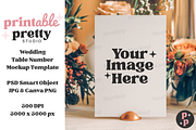Rustic Floral Table Number Mockup, a Product Mockup by Printable Pretty Studio (Thumbnail 9 of 10)