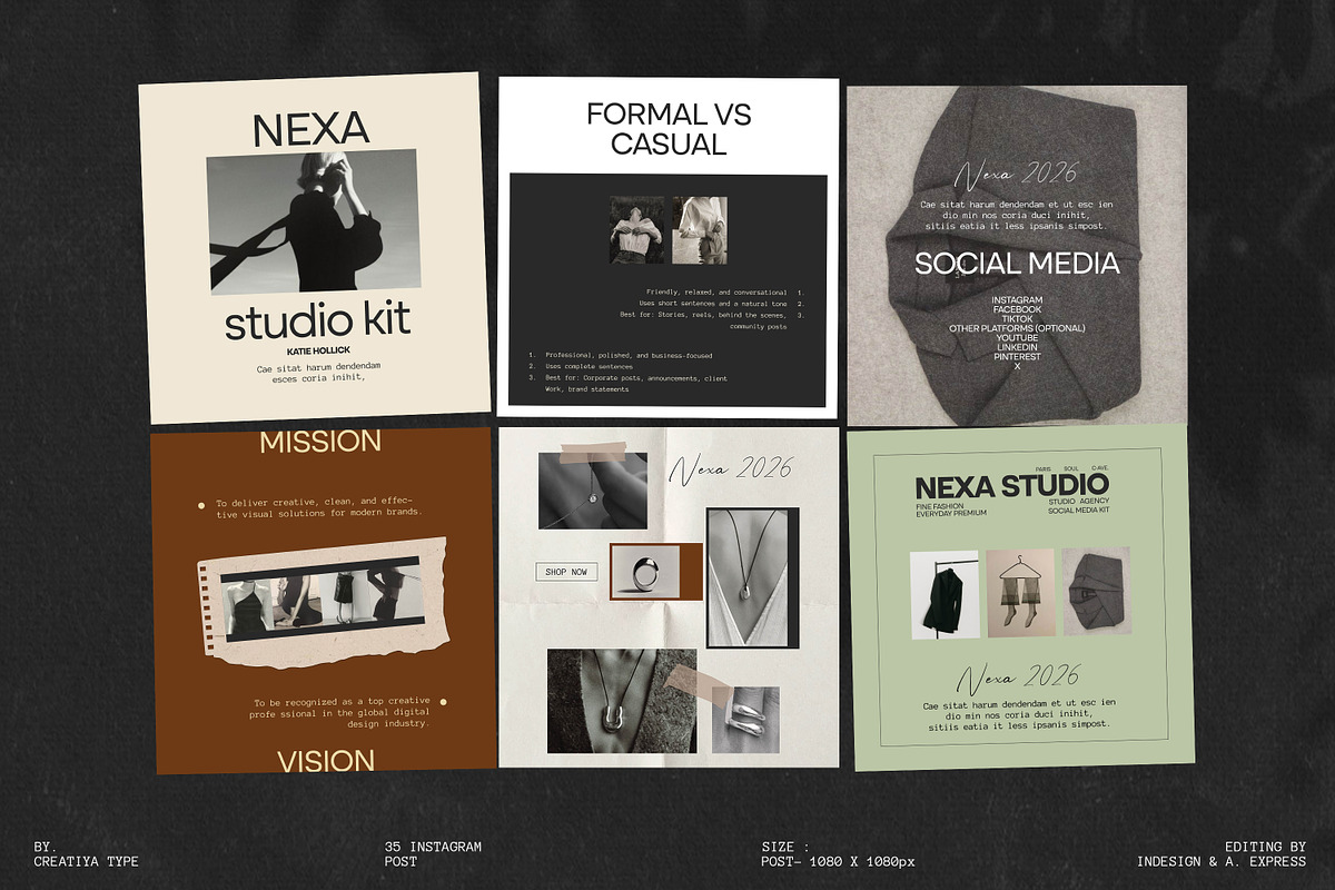 NEXA | Instagram Studio Kit, a Social Media Template by Creatiya Type (Photo 4 of 12)