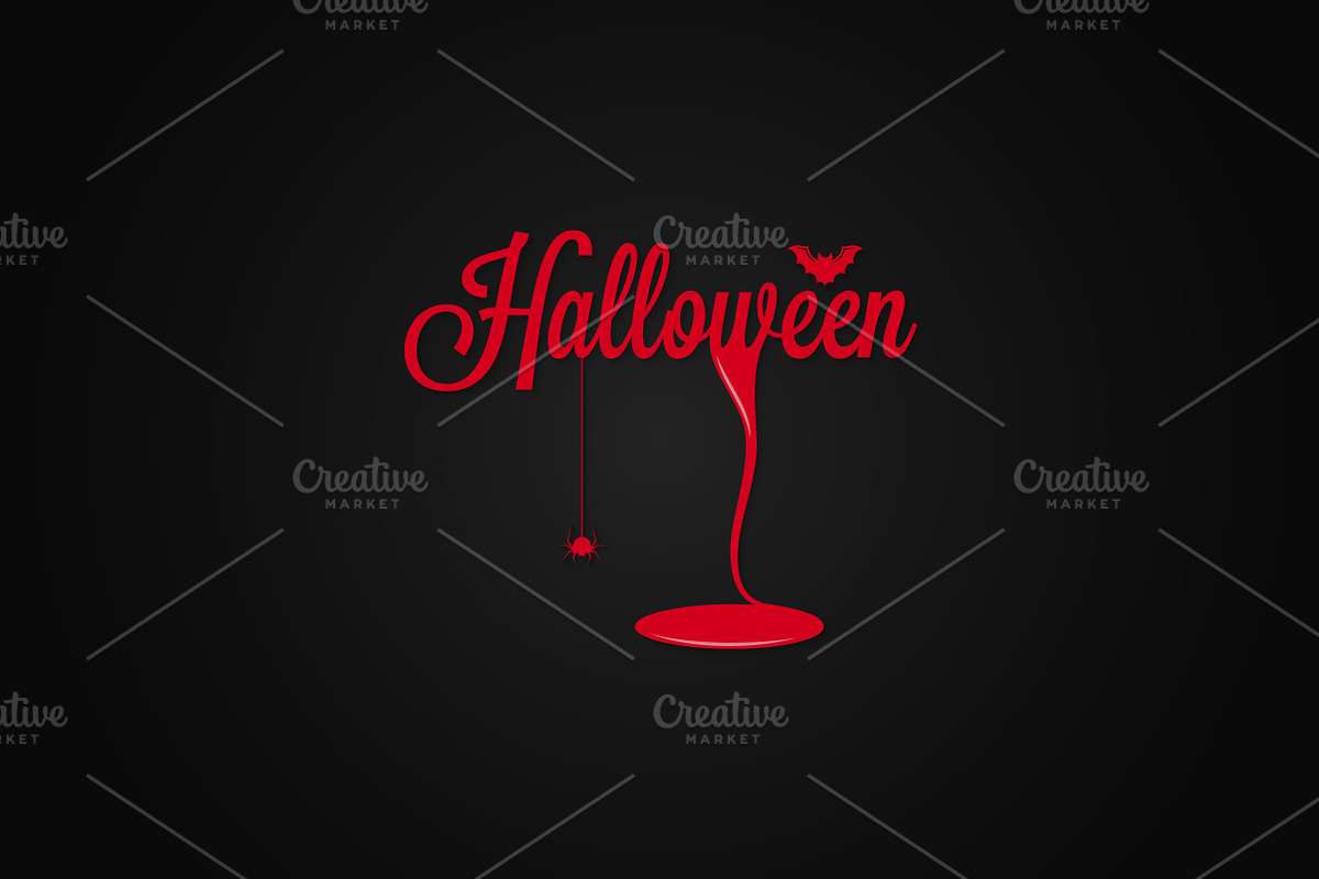 halloween icon lettering blood drop, a Branding & Logo Template by PushLogo