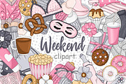 Weekend Clipart, an Illustration by GlamArtZhanna (Thumbnail 1 of 5)