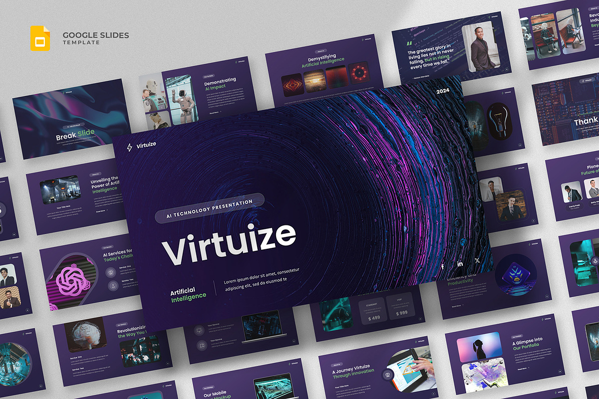 Artificial Intelligence Google Slide, a Presentation Template by fluffstudio (Photo 1 of 5)