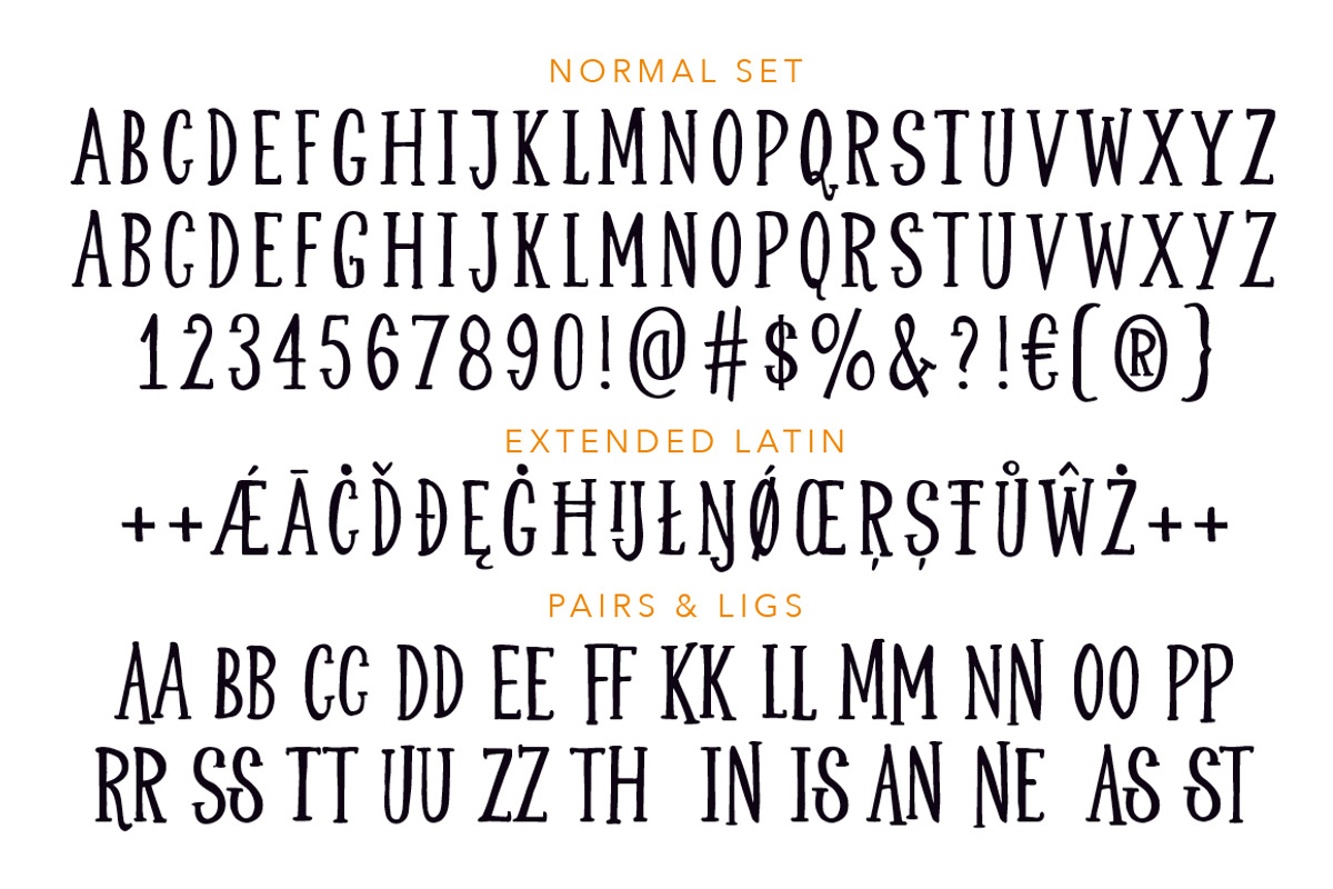 Chaumin Handcrafted font preview 4