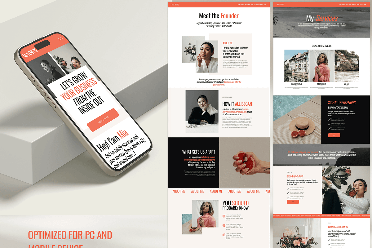 Squarespace Website Template Coach, a Squarespace Template by Presentibox (Photo 8 of 11)