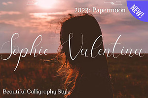Sophie Valentina: Signature Font, a Handwritten Font by GearShift