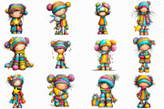 Whimsical Christmas Baby Kid Clipart, an Illustration by cherrydesign (Thumbnail 2 of 3)