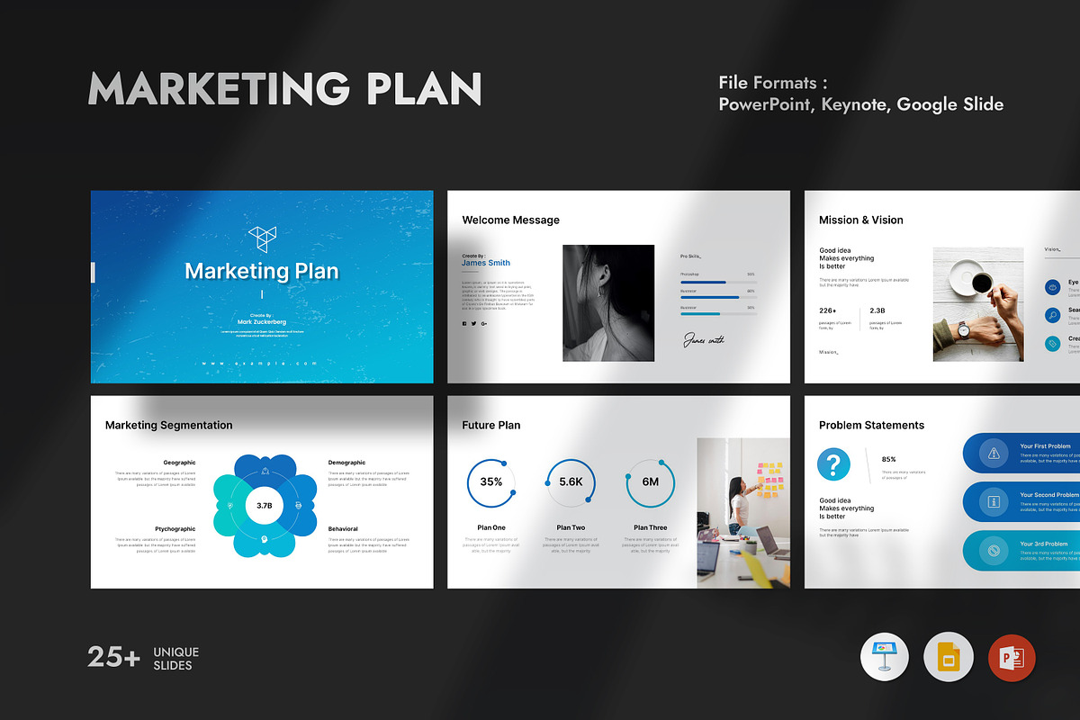 Marketing Plan Presentation, a Presentation Template by slidestock55 (Photo 1 of 6)