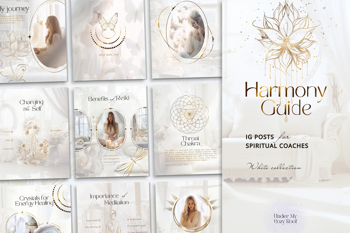 Spiritual Instagram Posts | Reiki, a Social Media Template by Under My Cozy Roof (Photo 1 of 9)
