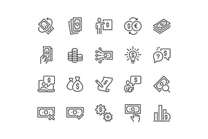 Line Money Icons