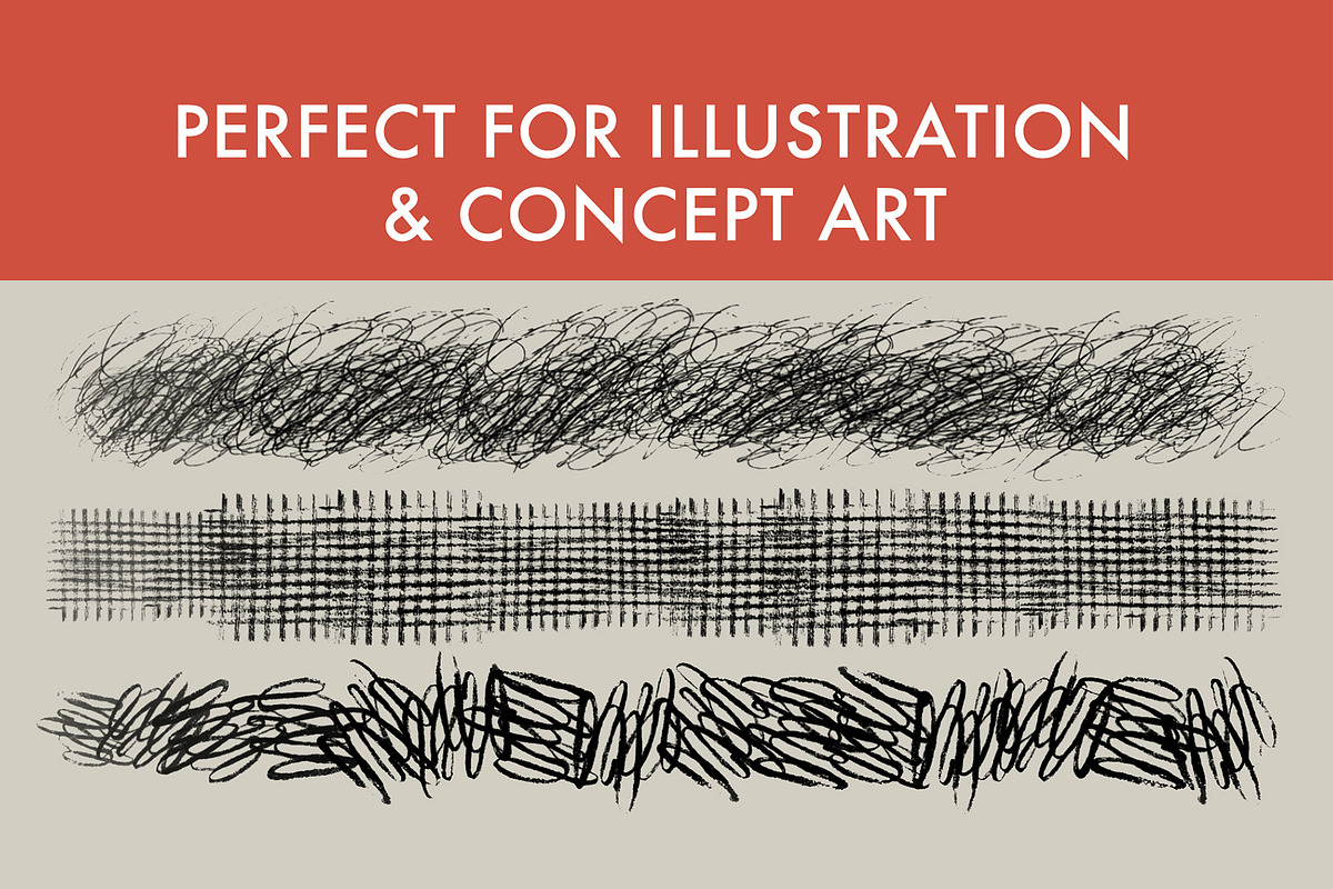 Scribble and Hatch Brush Set, a Brush Add-On by Zsolt Kosa Art (Photo 3 of 6)