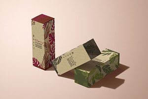 Kraft Paper Tall Box Package Mockup