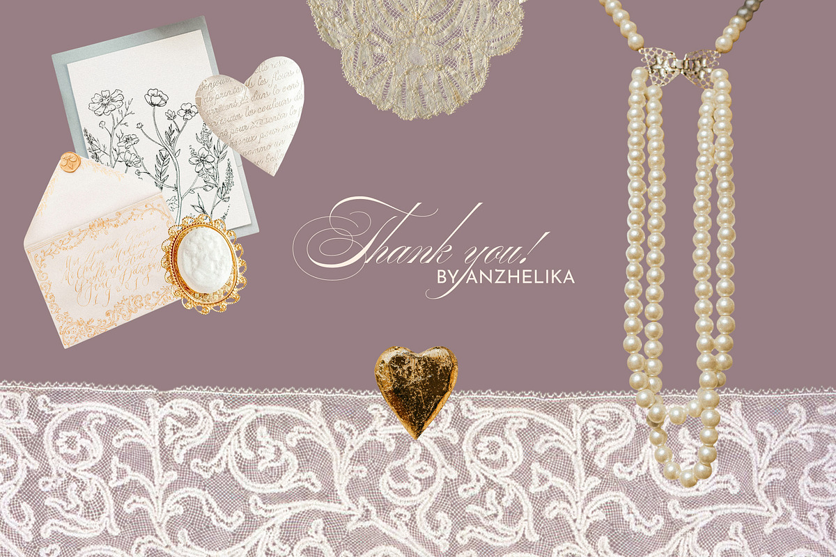 Pearl & Lace: Romantic Collage Kit, an Object Graphic by Anzhelika (Photo 10 of 10)