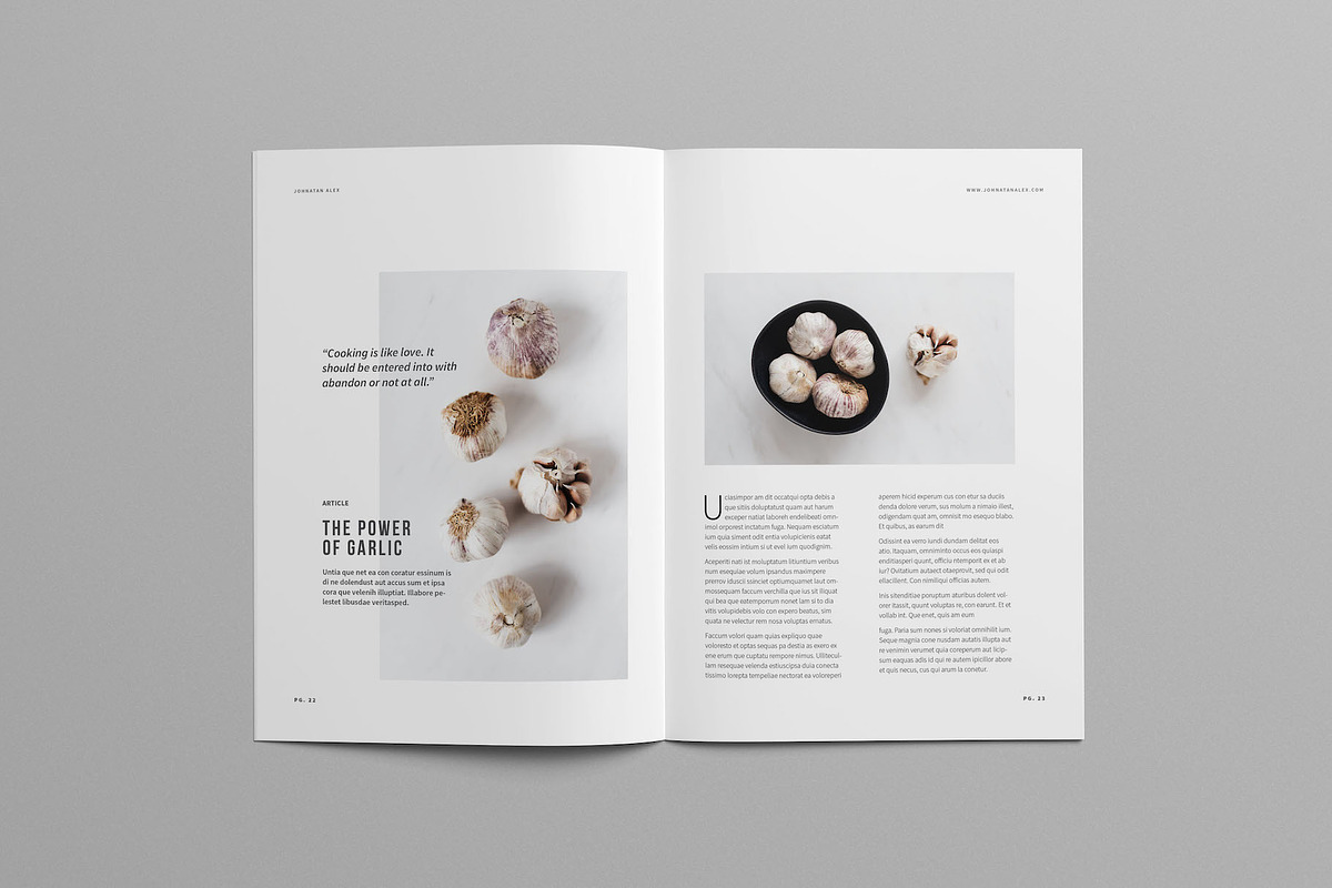 Minimal Cookbook/Recipes Book, a Brochure Template by Meenom Templates (Photo 13 of 14)